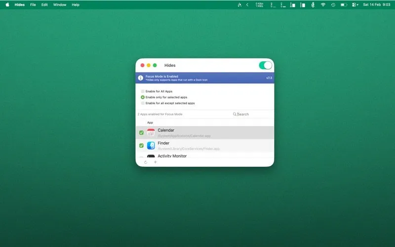 Hides screenshot 1