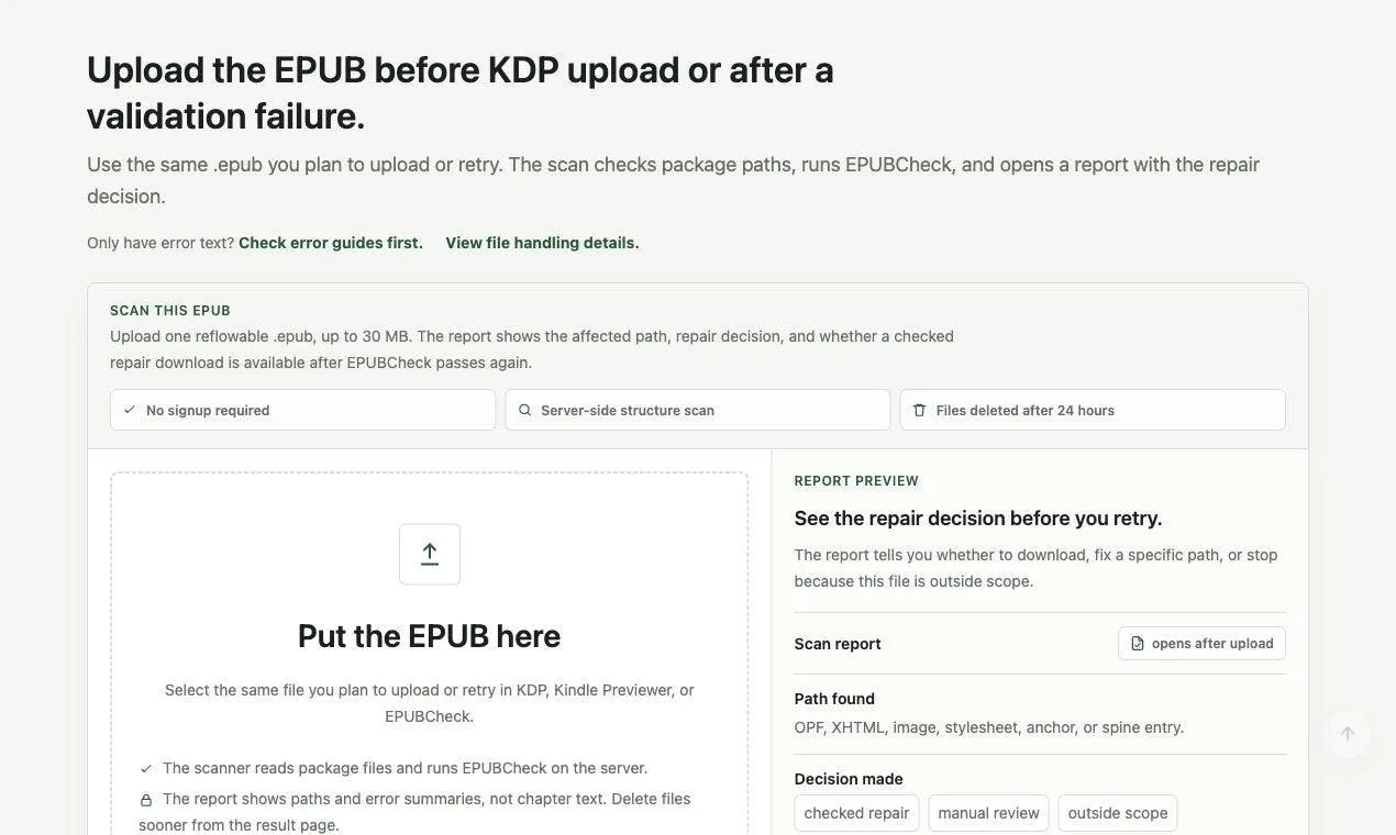 EPUB Fixer screenshot 1