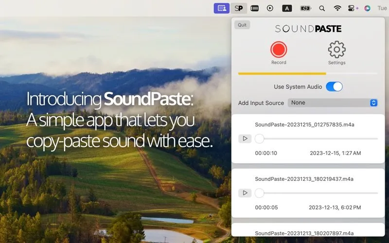 SoundPaste screenshot 1