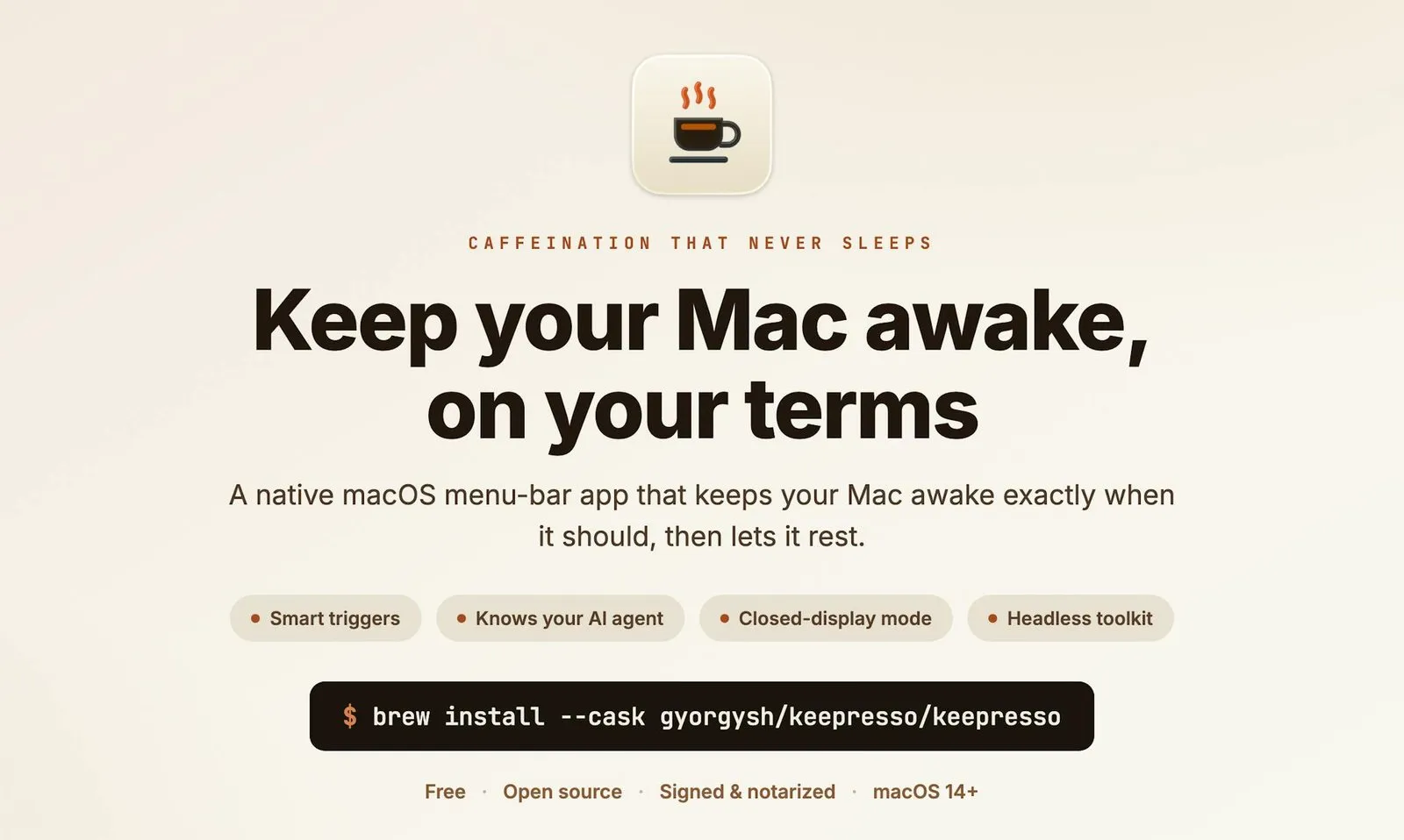 Keepresso screenshot 1
