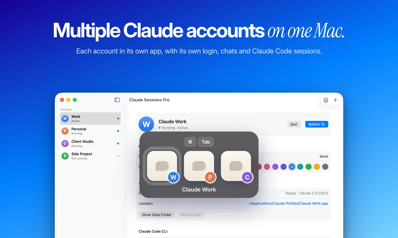 Claude Sessions Pro screenshot 1