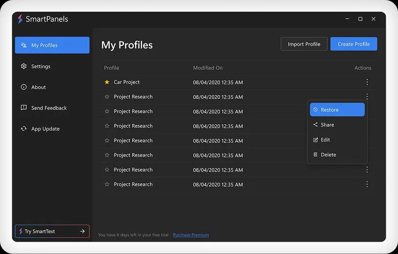 SmartPanels screenshot 1