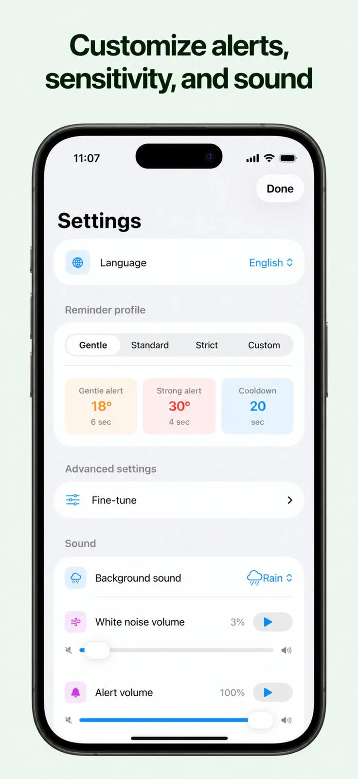 Posture Nudge screenshot 1