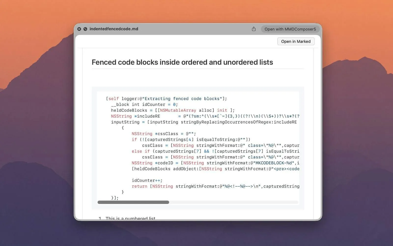 Marked QL screenshot 1
