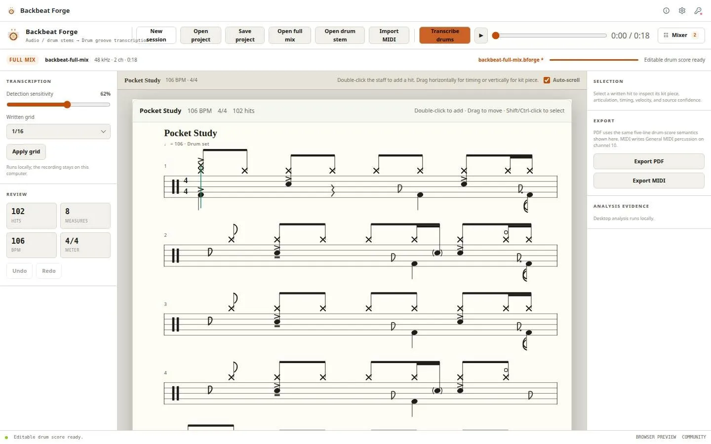 Backbeat Forge screenshot 1