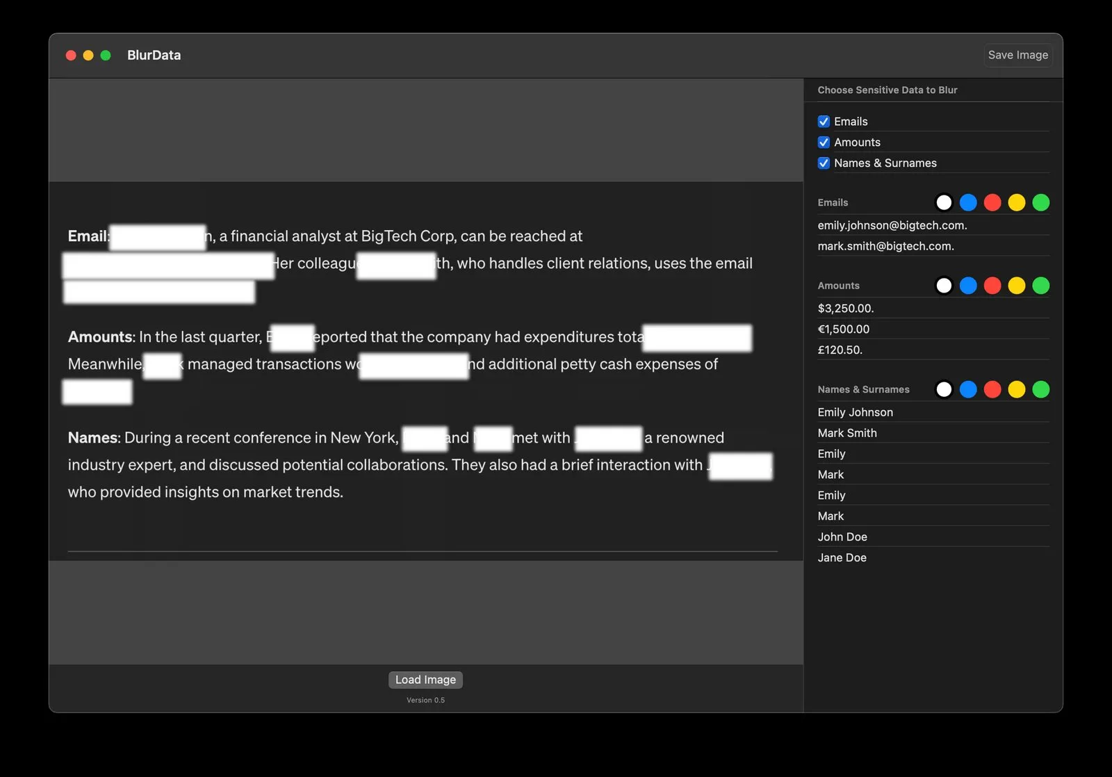 BlurData screenshot 1