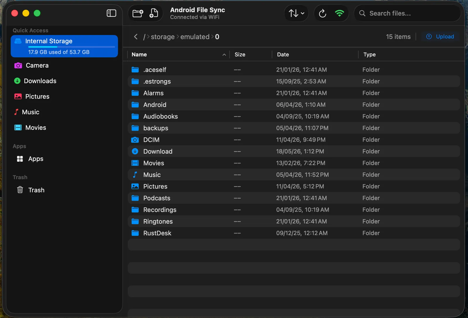 AndroidFileSync screenshot 1