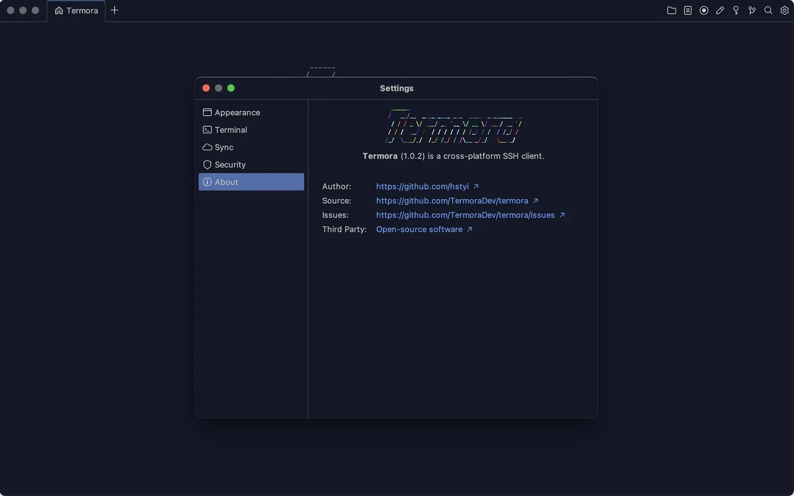 Termora screenshot 1